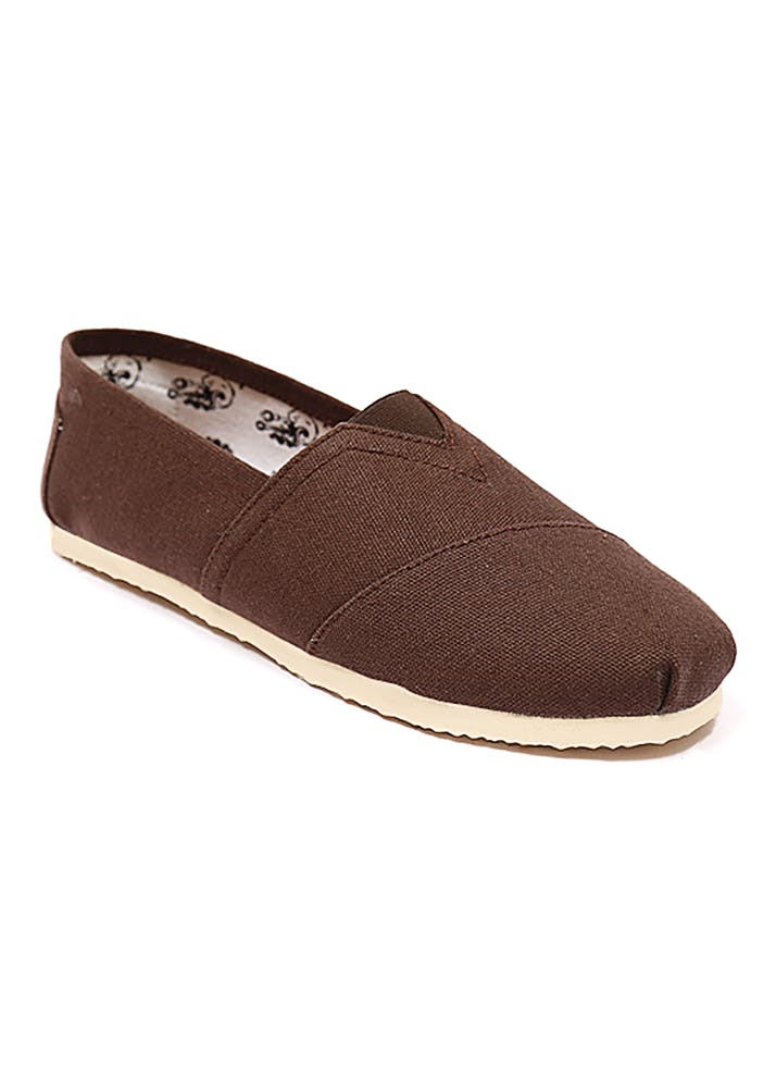 Threadword & Patch Detail Espadrilles - Brown