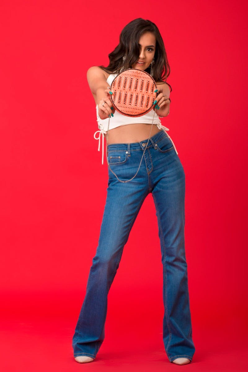 Hand Embroidered Circle Cross-Body