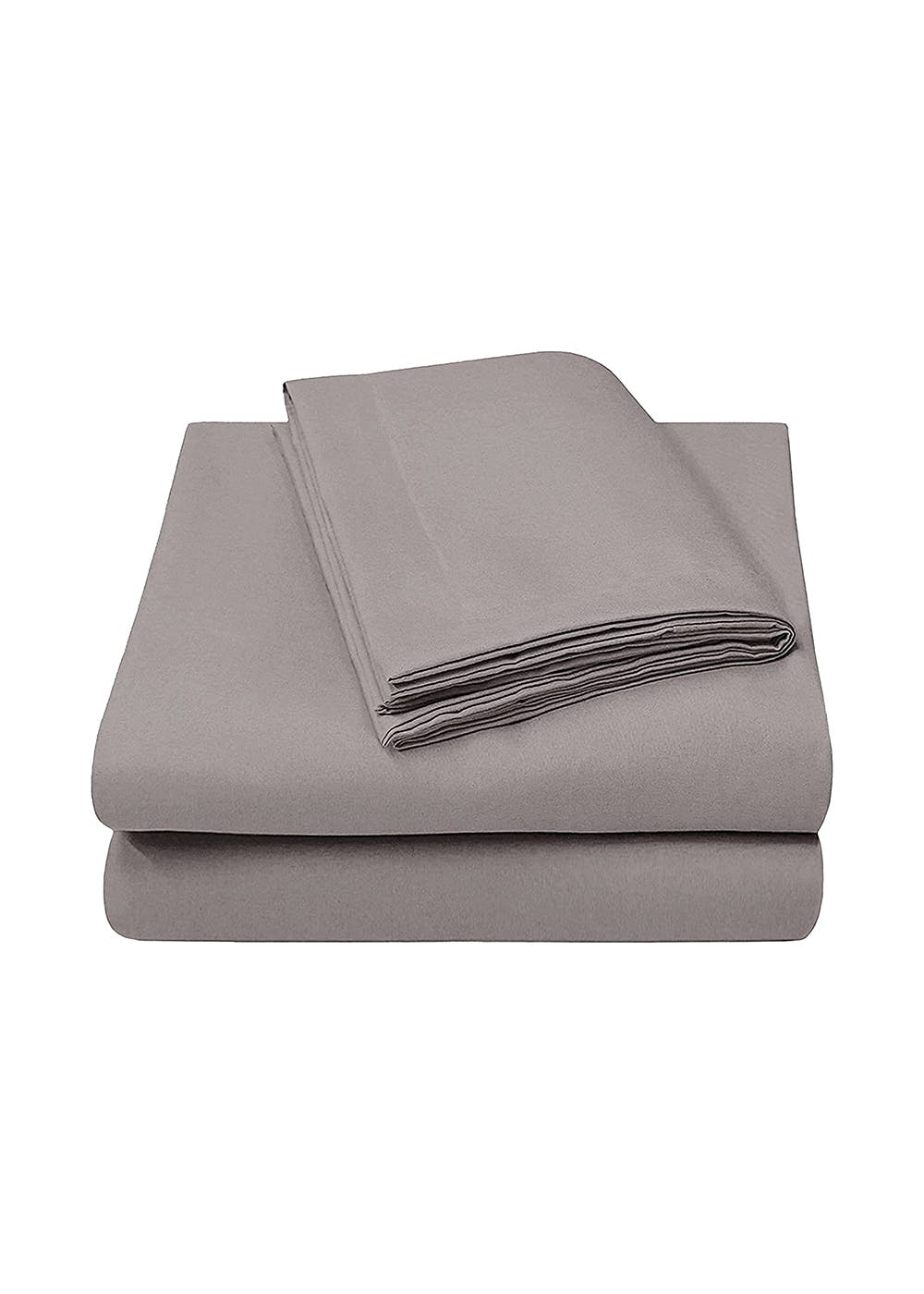 Supersoft King Size Bedsheet with 2 Pillow Covers - Taupe