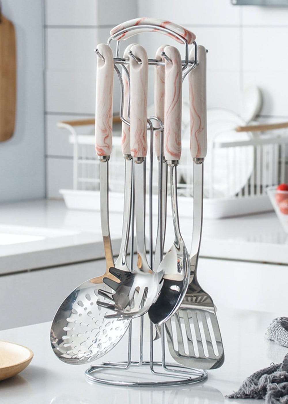 Get Orange Abstract Ceramic Kitchen Cutlery at ₹ 3090 LBB Shop