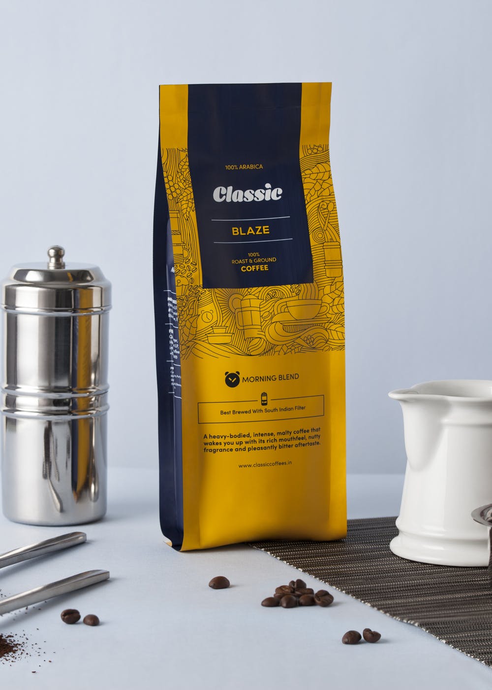 Classic Blaze Filter Combo- South Indian Filter Coffee-Morning Blend- 300gm
