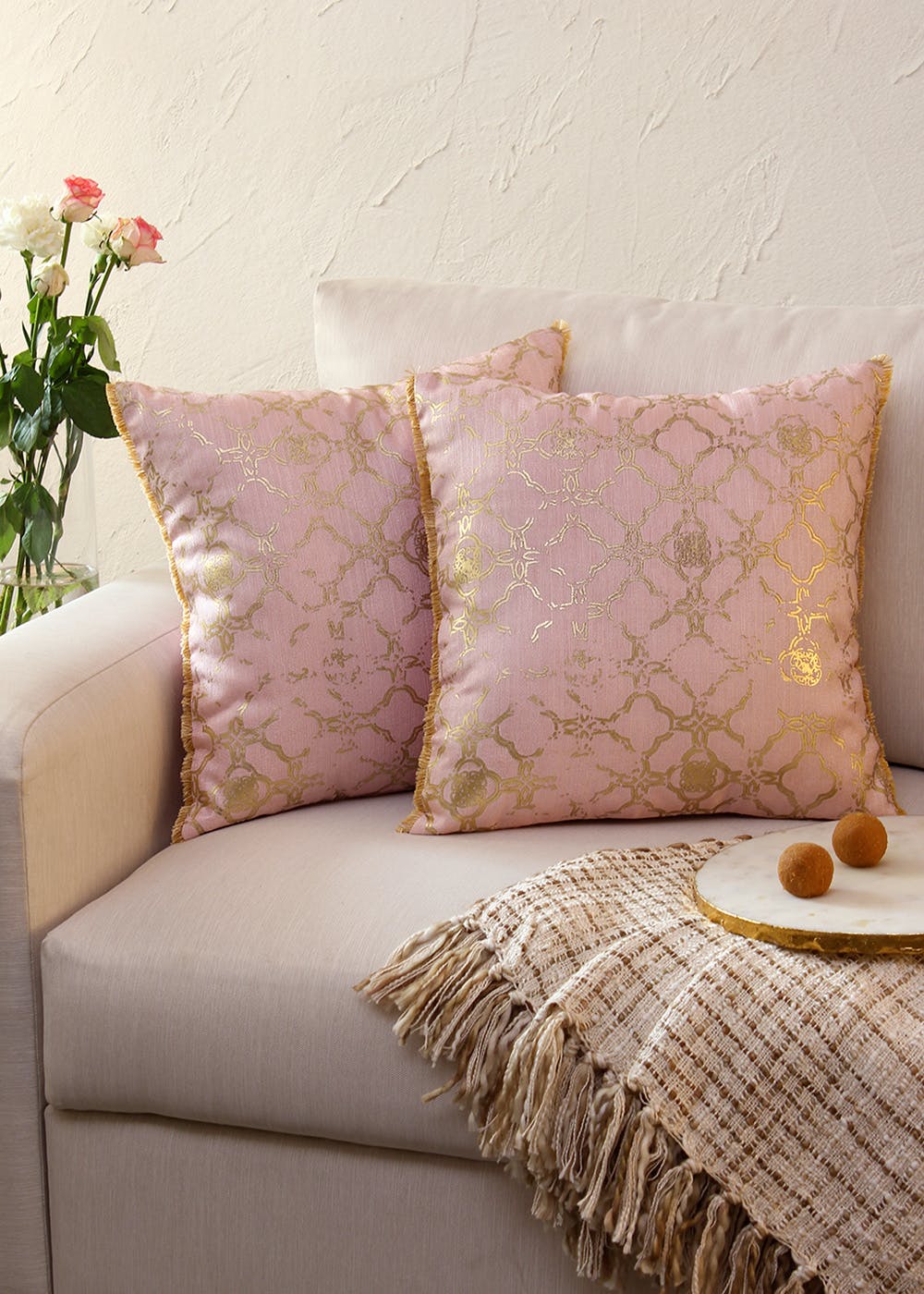 Foil print hotsell cushion covers