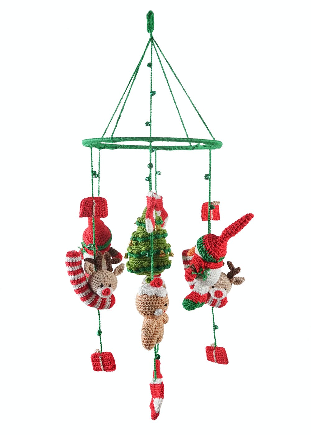 Handcrafted Crochet Christmas Mobile