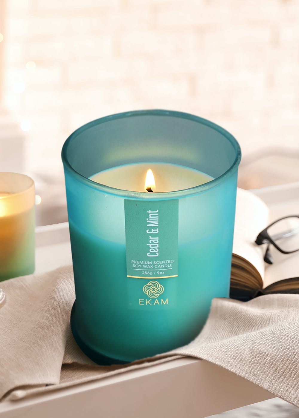 Get Cedar & Mint Ring Jar Soy Wax Scented Candle at ₹ 1200 LBB Shop