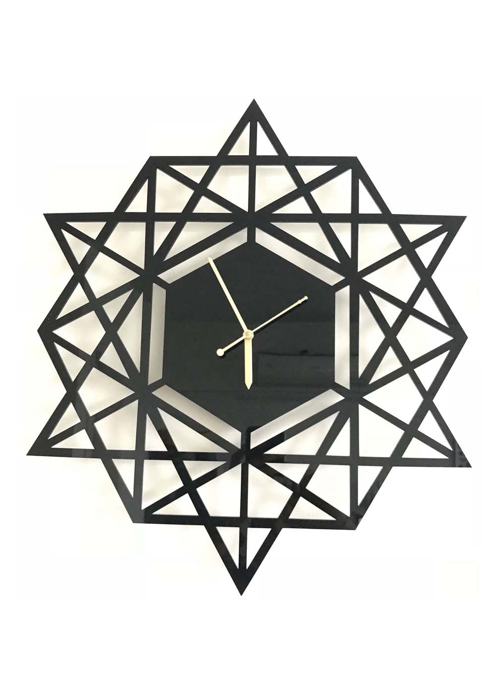 Geometric Clock - Black