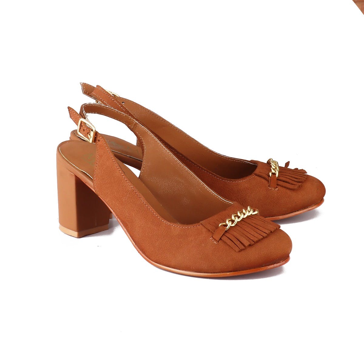 tan slingback pumps