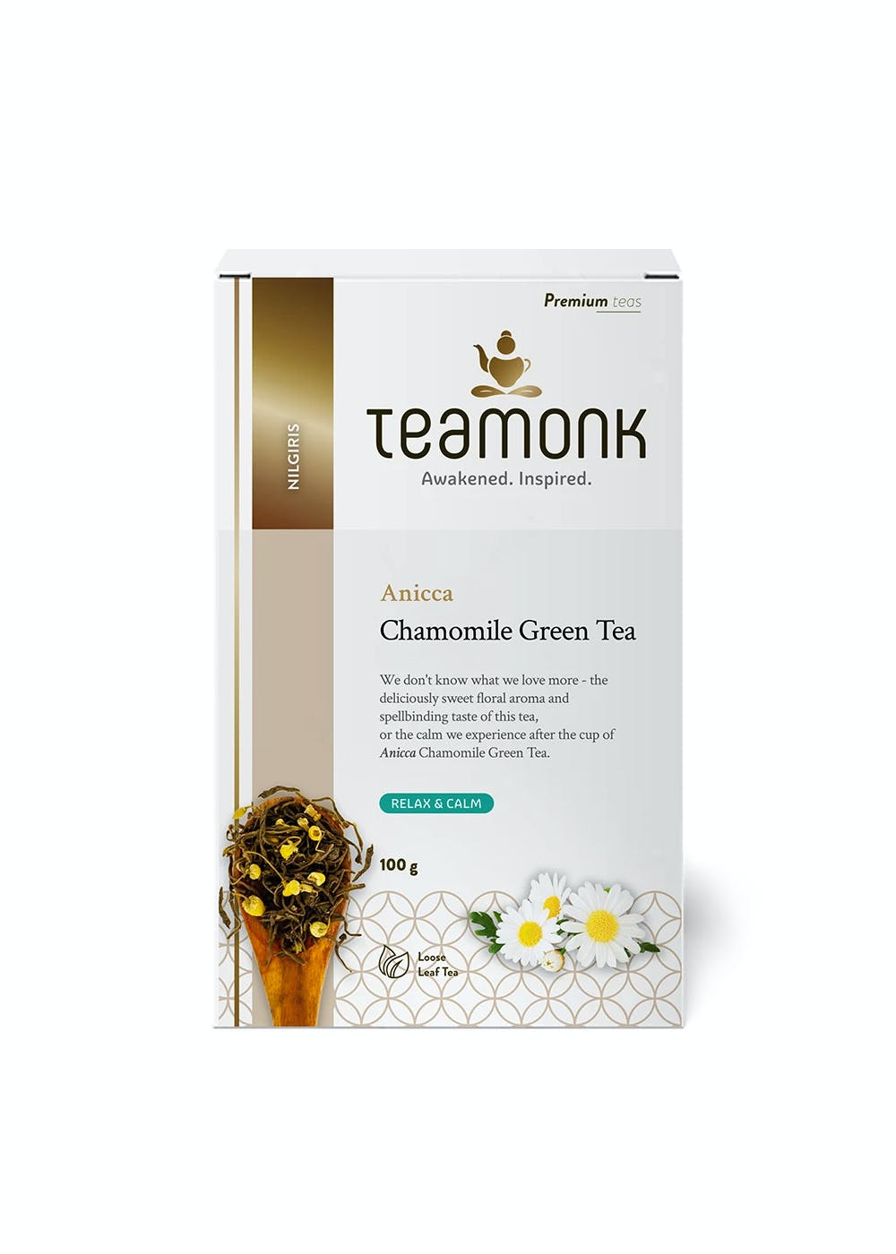 Anicca Chamomile Green Tea, Long Leaf (100 g)