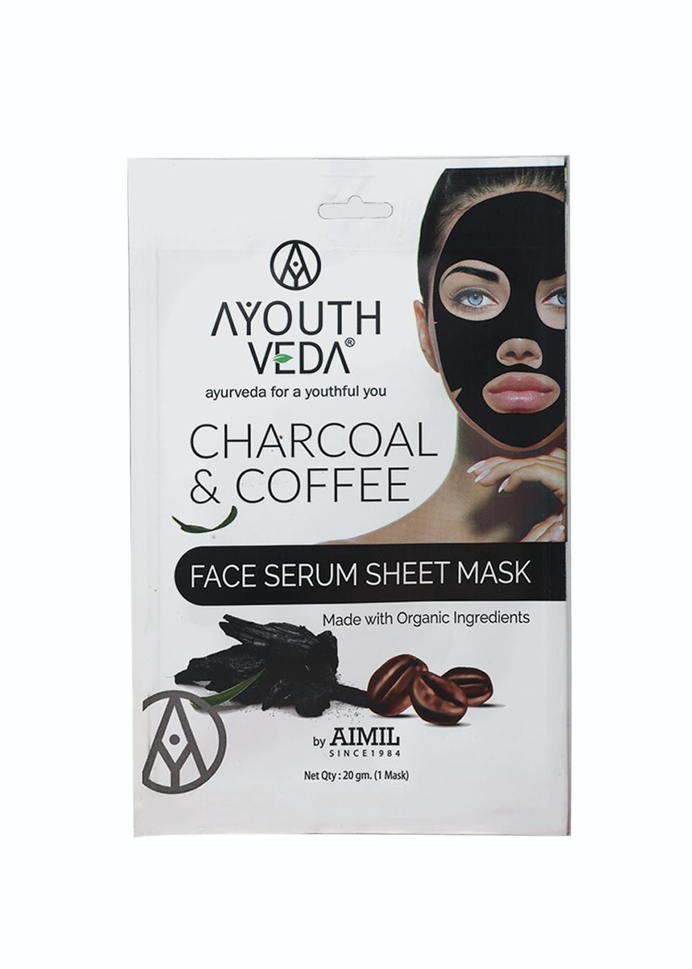 Get Charcoal & Coffee Face Serum Sheet Mask 20gm at ₹ 99 LBB Shop