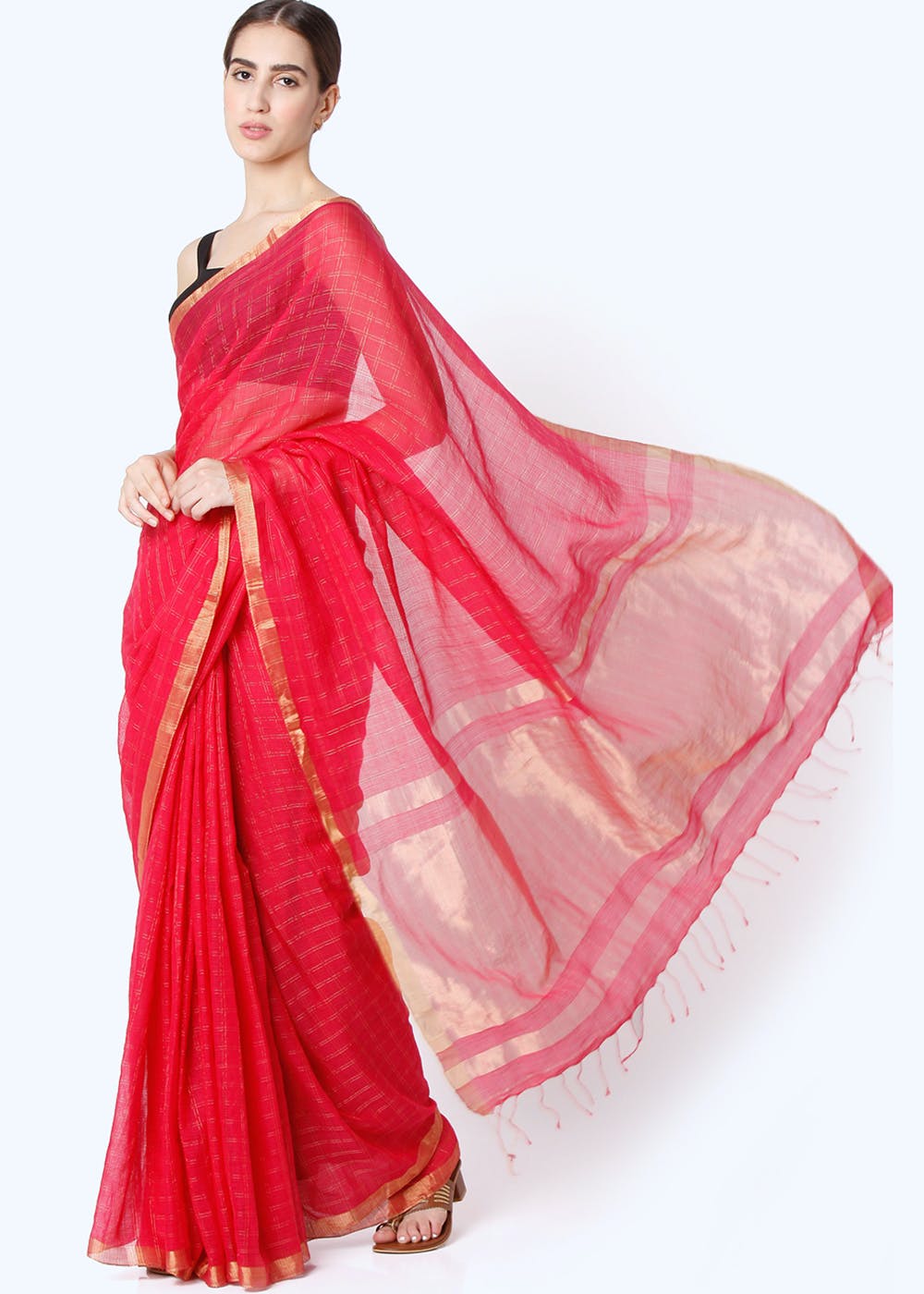 mercerized cotton saree