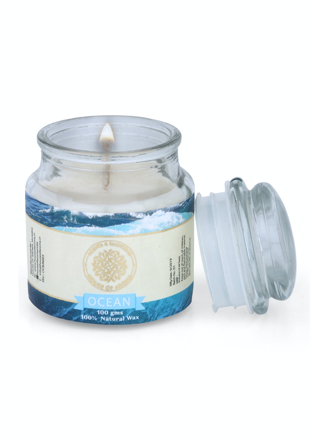 Get Natural Wax Ocean Scented Candle Bell Jar at ₹ 365 LBB Shop