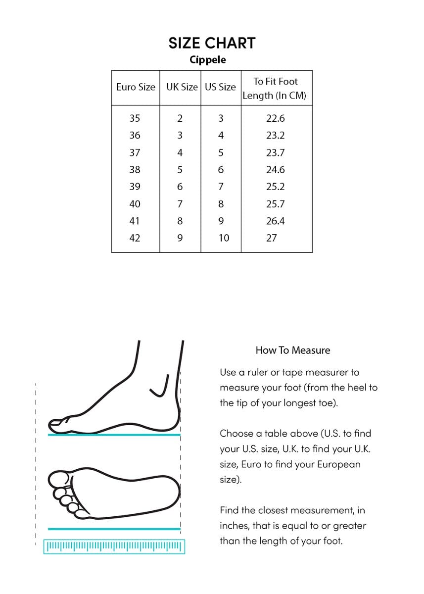 footwear size in euro