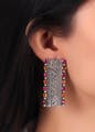 Earrings,Ear,Jewellery,Fashion accessory,Neck,Chin,Fashion,Organ,Lip,Magenta