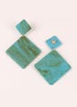 Aqua,Turquoise,Teal,Fashion accessory,Jewellery,Earrings,Gemstone,Rectangle,Square