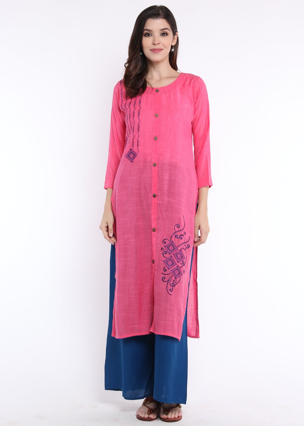 contrast colour kurtis