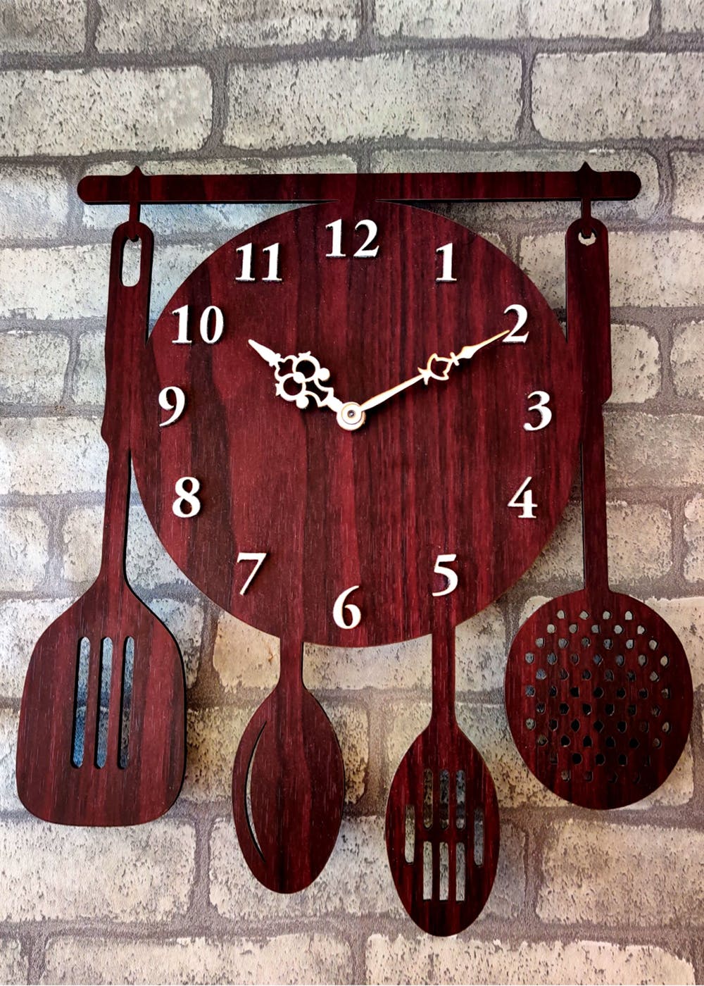 Get Kitchen Clock Cherry Wood at ₹ 1499 LBB Shop
