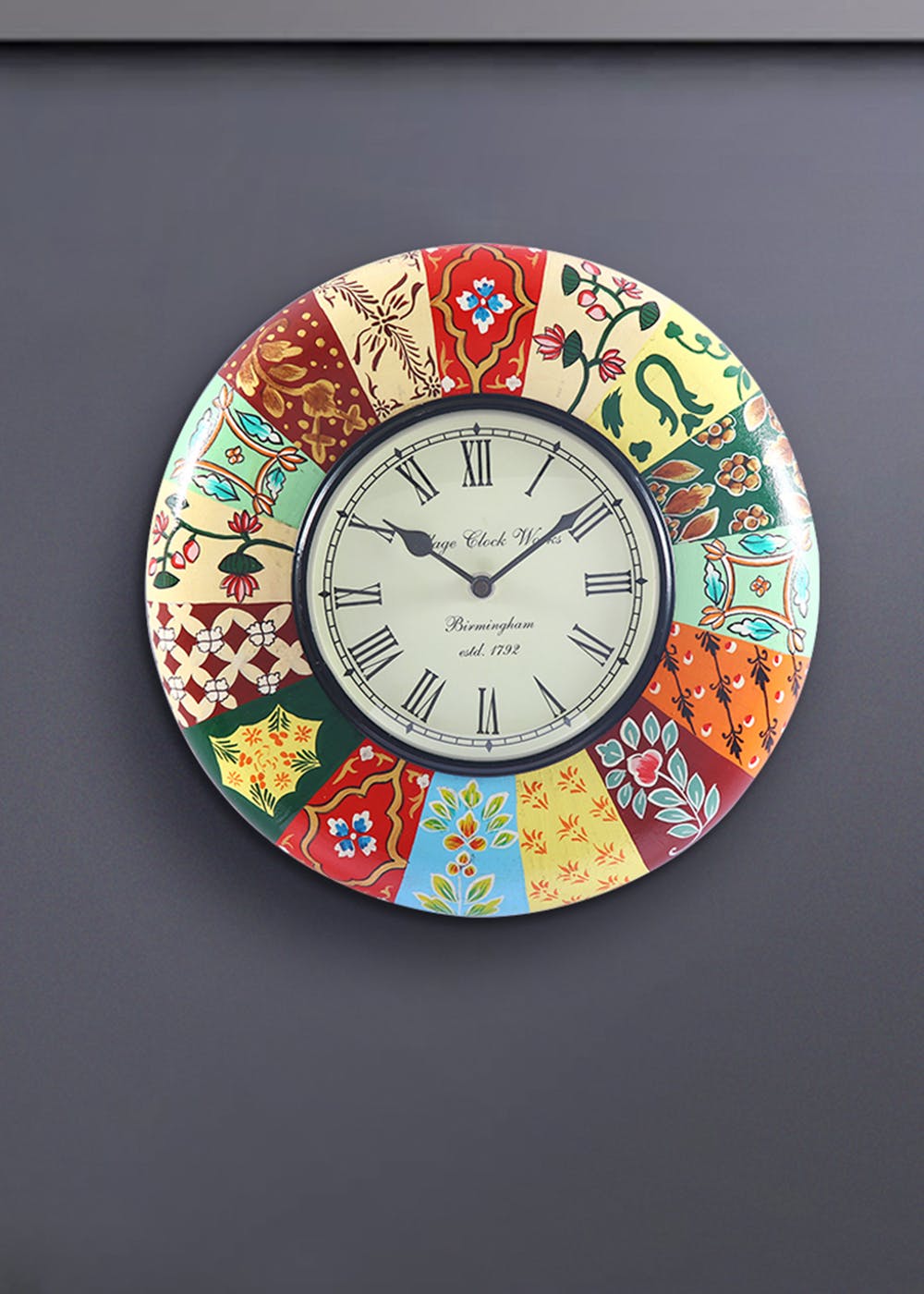 Get Hand Painted Wall Clock At ₹ 2799 Lbb Shop