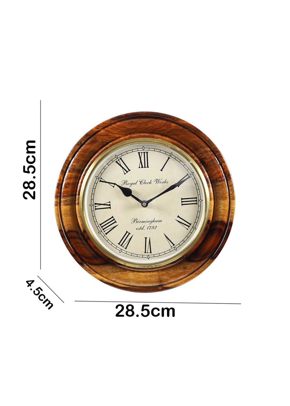Stylish Wall Clock With Golden Dial – Eleven55
