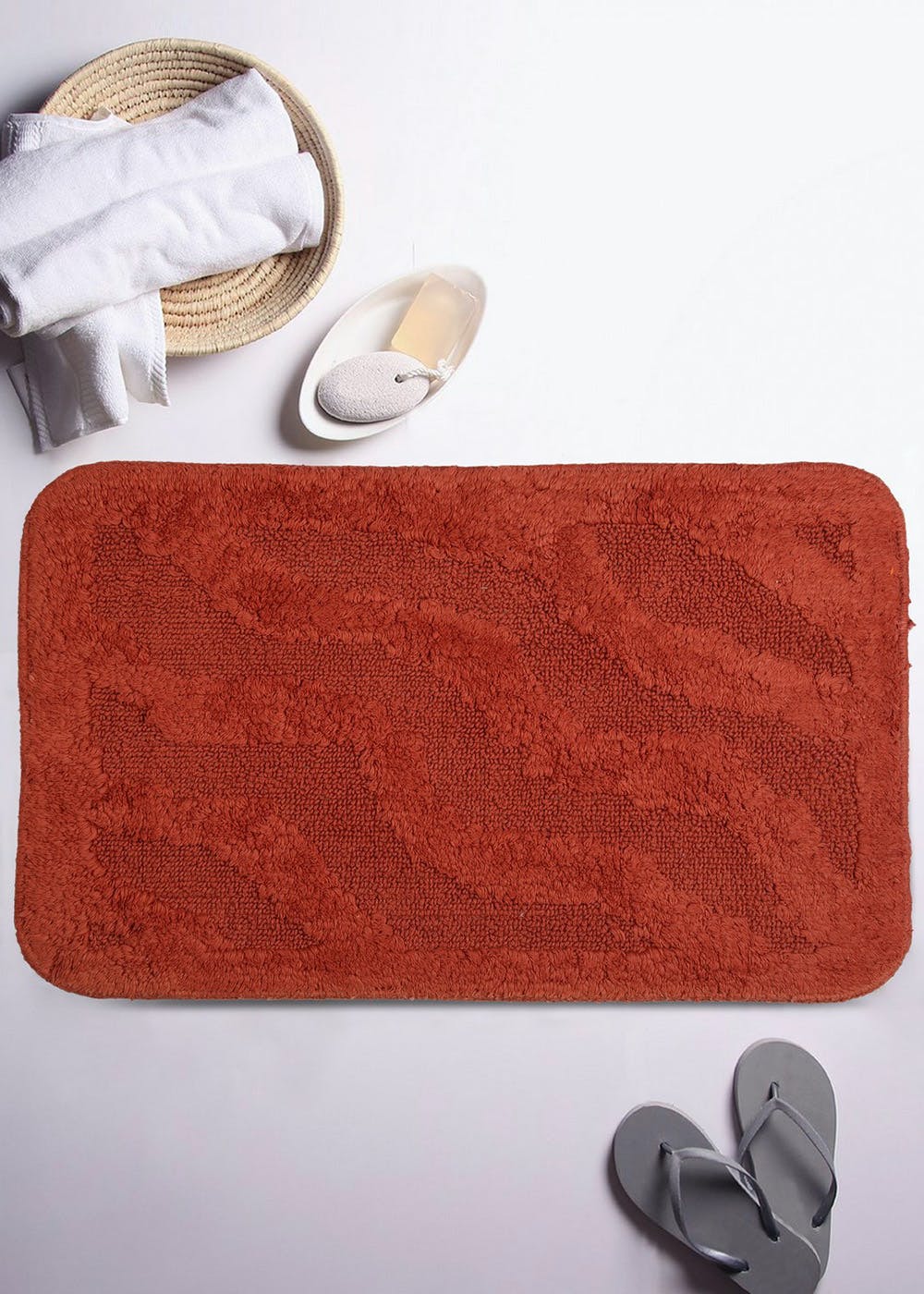 Get Ultra Soft Cotton Tabassco Medium Bathmat At 345 Lbb Shop