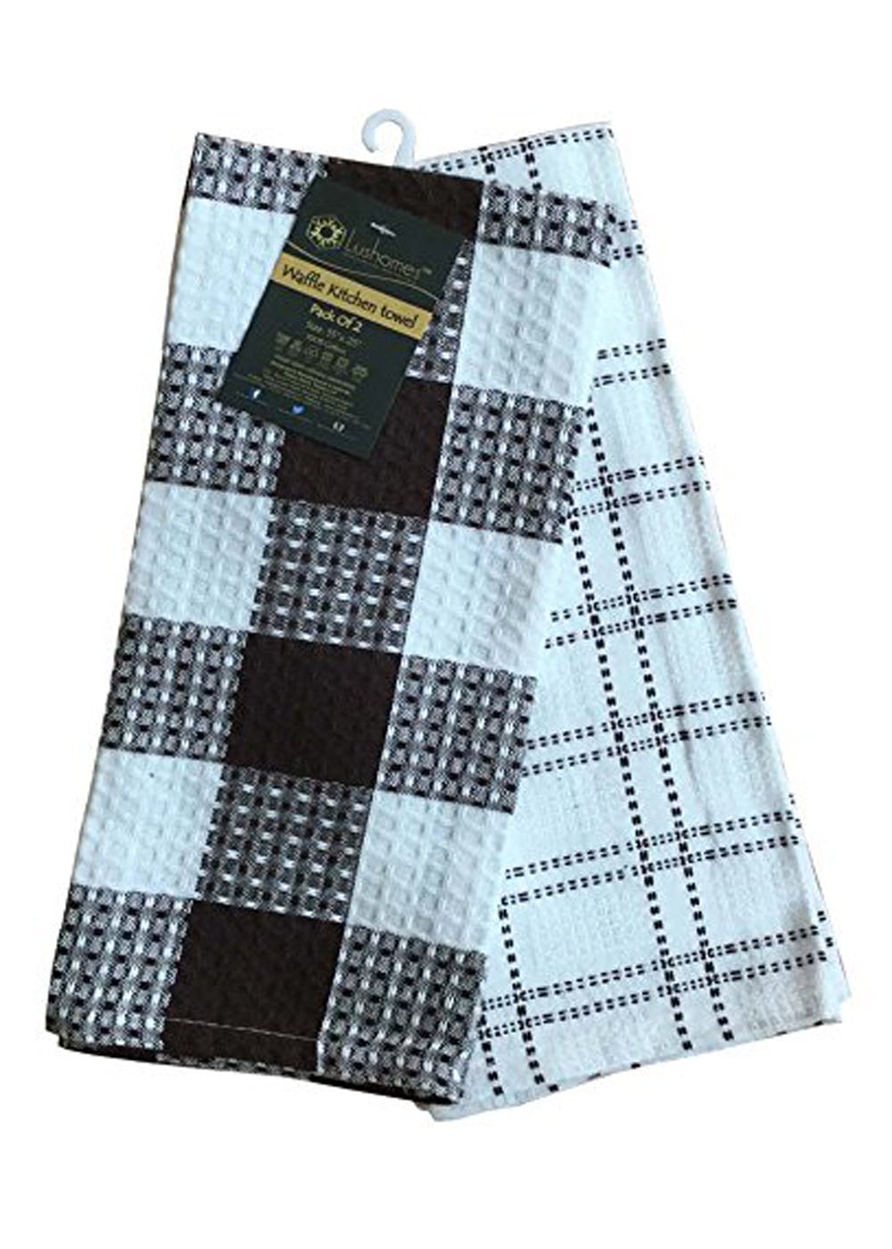 Get Brown Waffle Weave Tea Towel Set Of 2 at ₹ 399 LBB Shop