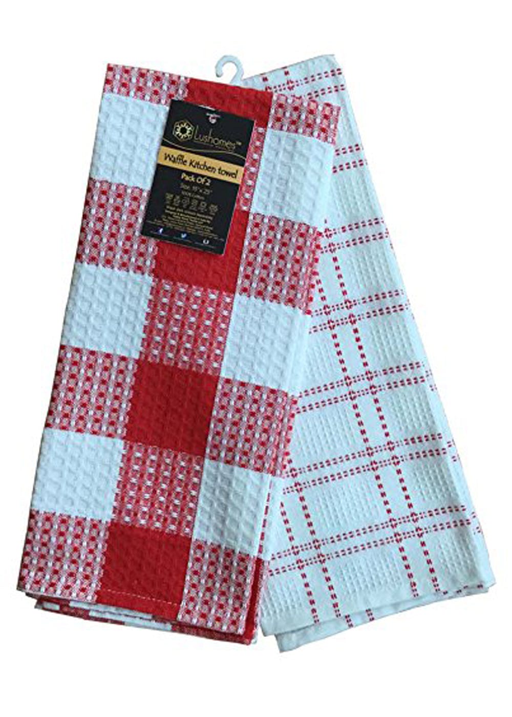 Get Red Waffle Weave Tea Towel Set Of 2 At ₹ 399 Lbb Shop 6184