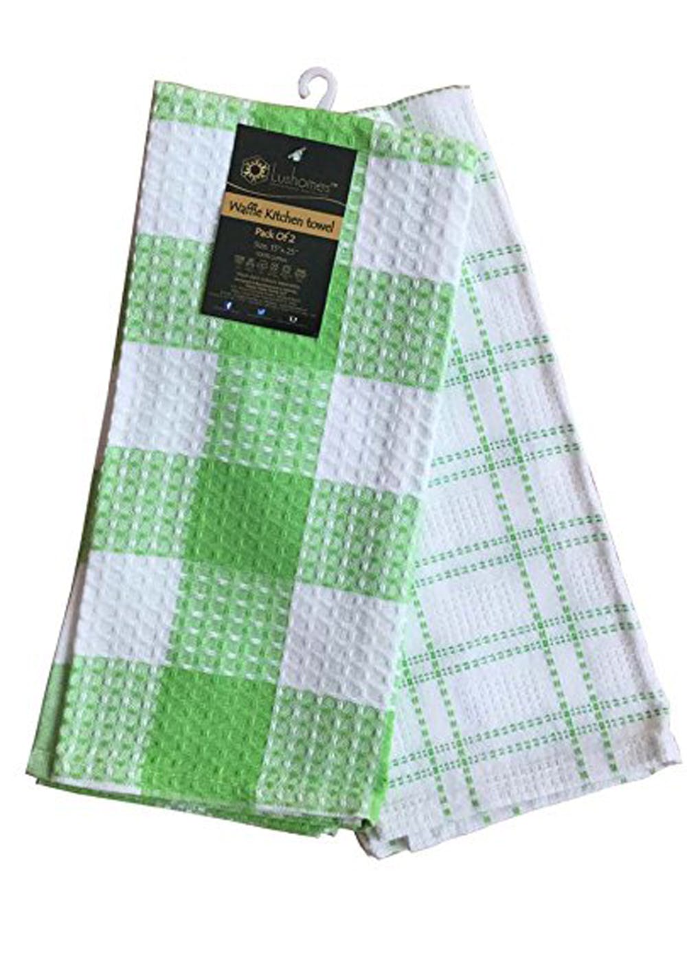 Get Green Waffle Weave Tea Towel Set Of 2 At ₹ 399 Lbb Shop 0311