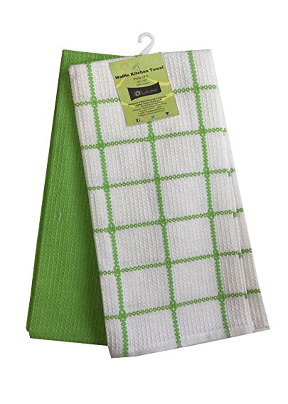 Get Lime Green Waffle Weave Tea Towel Set Of 2 At ₹ 299 Lbb Shop 5892