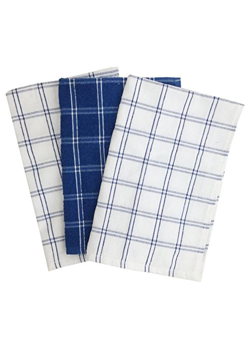 Get Blue Checks Thick Terry Tea Dish Towel - Set Of 3 at ₹ 429 | LBB Shop