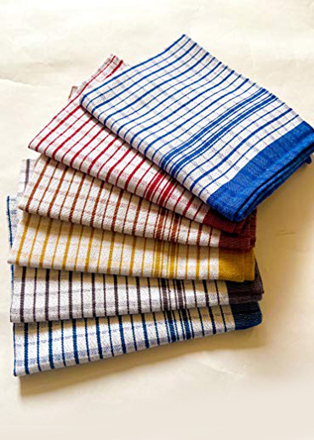 Get Yelow Cotton Waffle Weave Kitchen Dish Tea Towel Set Of 6 at