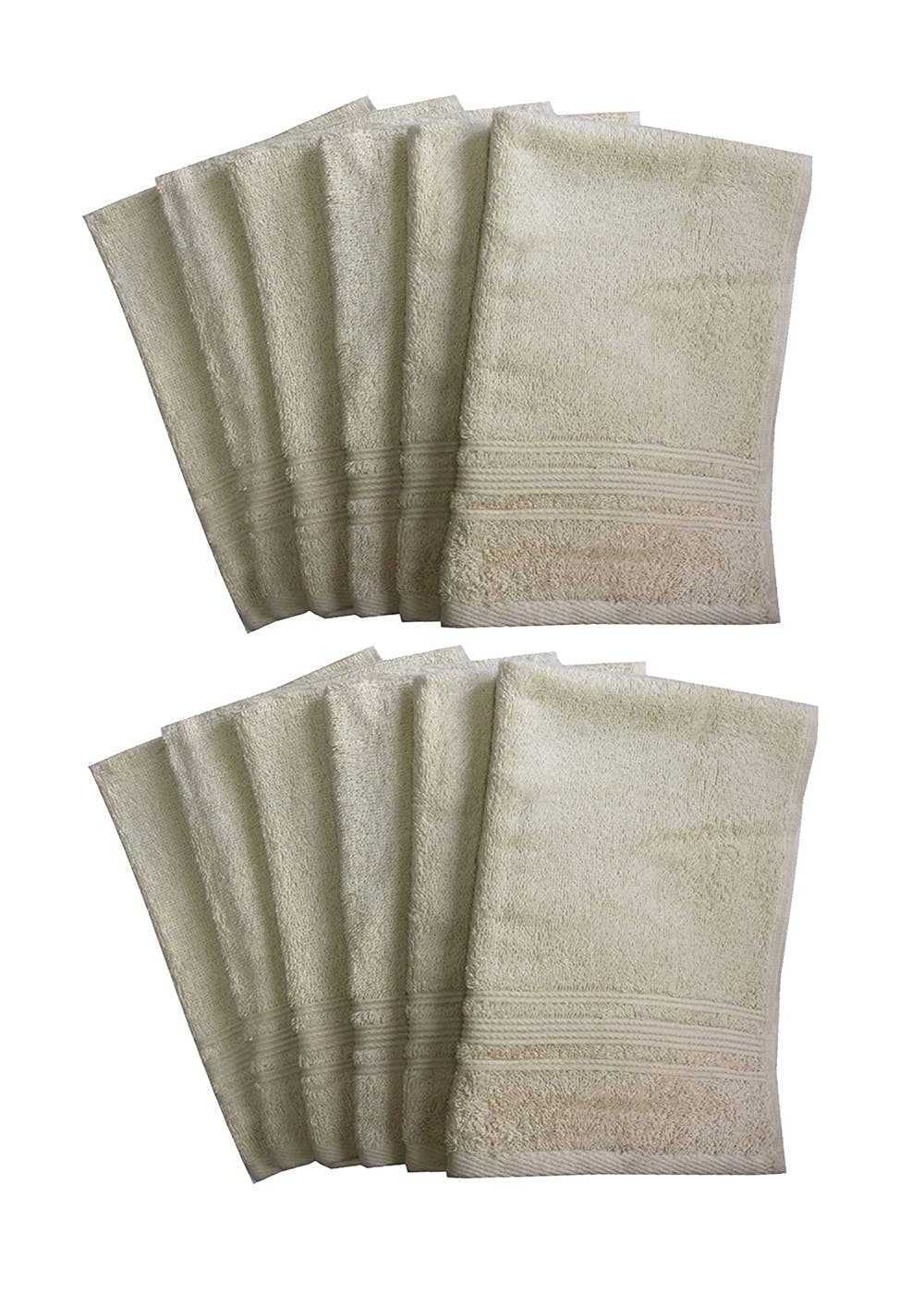 Get Cream Super Soft And Fluffy Hand Towel Set Of 12 at ₹ 1548 LBB Shop
