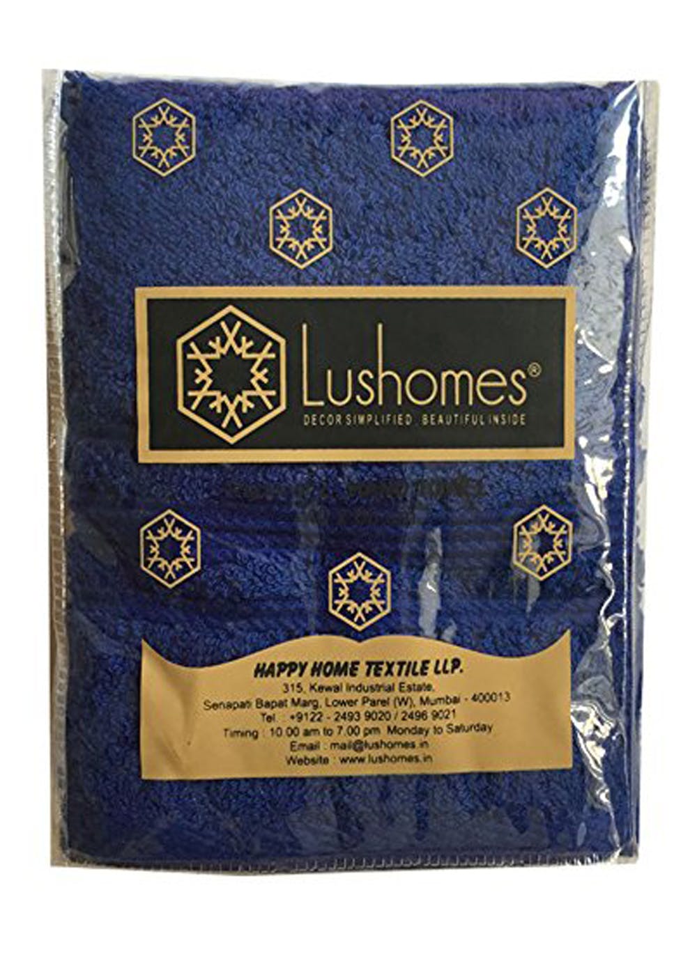 Get Nautical Blue Super Soft And Fluffy Hand Towel Set Of 2 at ₹ 299