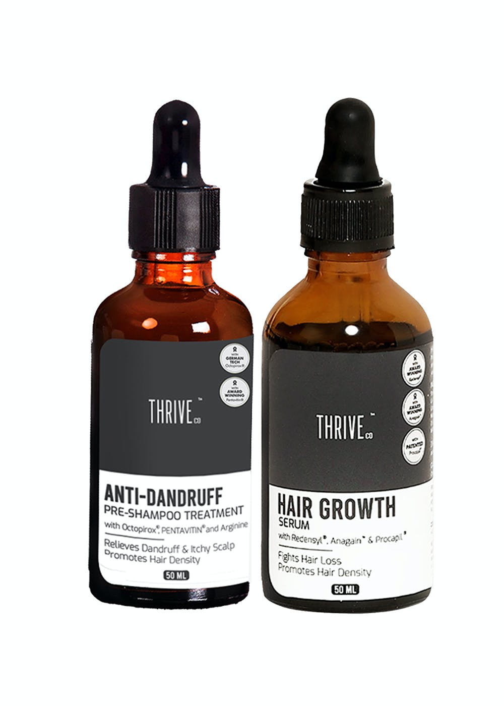 Get Less Dandruff, More Hair Kit: Hair Growth Serum + Anti-Dandruff Pre ...