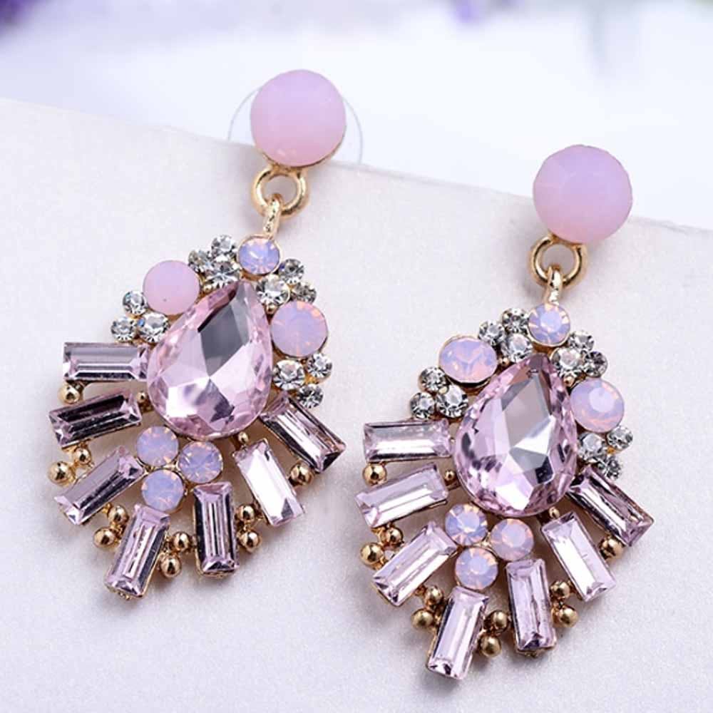 1pair Creative Reflective Mirrored Ball Shape Earrings With Purple Color |  SHEIN USA