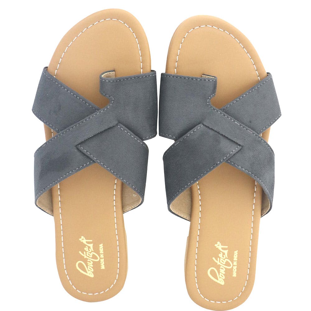 Criss cross slide discount slippers