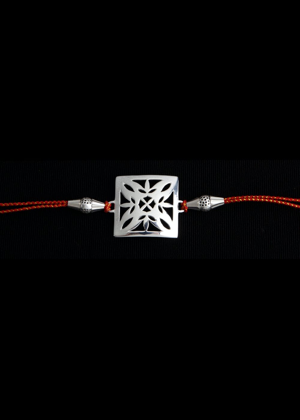 Square Rakhi Get Silver Plated Floral Square Rakhi at ₹ 410 | LBB Shop