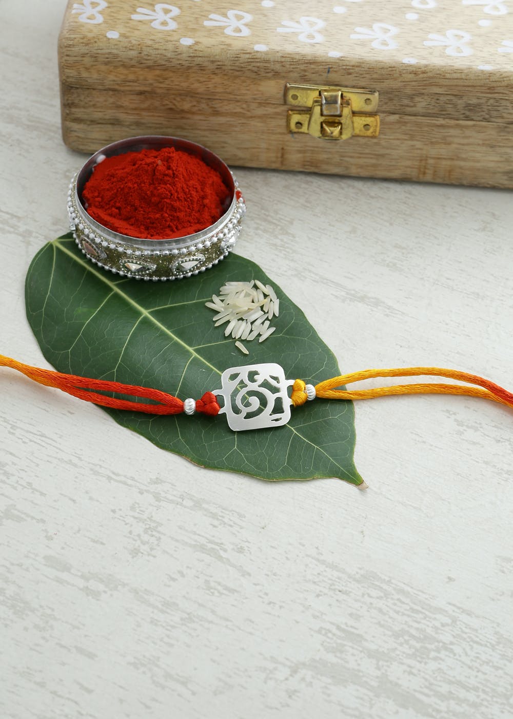 Square Rakhi Get Silver Plated Square Rakhi at ₹ 410 | LBB Shop