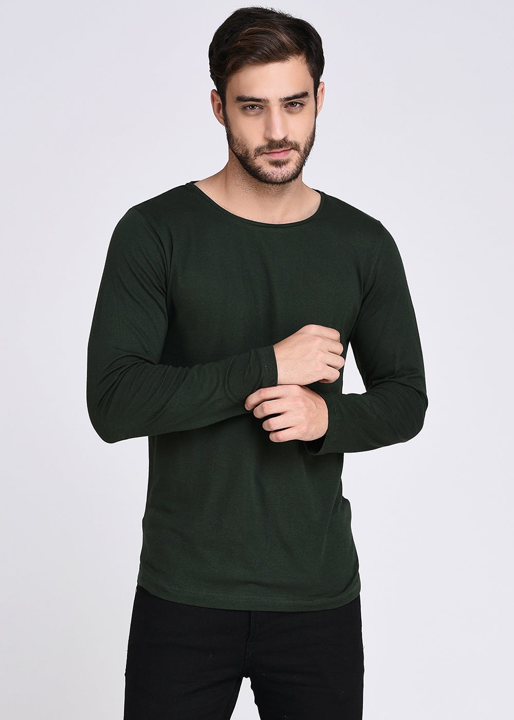 Get Solid Raglan Sleeved Slim Fit T-Shirt at ₹ 395 | LBB Shop
