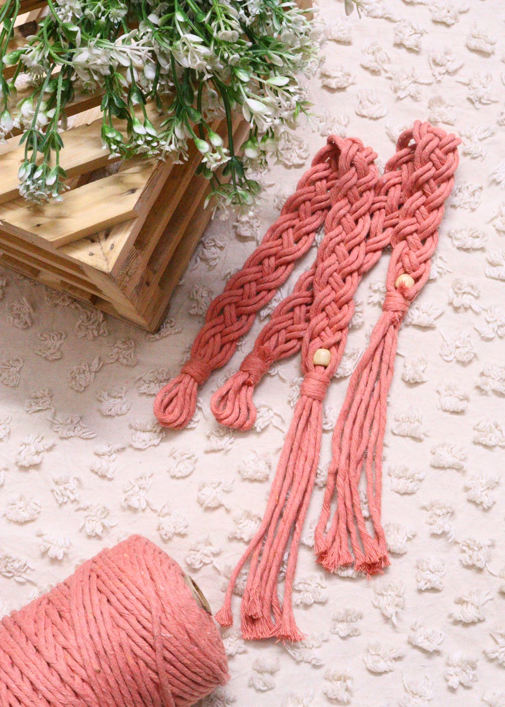 Get Curtain Cotton Tiebacks Pastel Pink at ₹ 449 LBB Shop