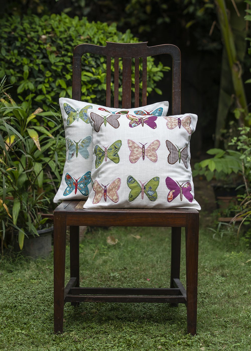 Get Butterfly Embroidered Cushion Cover at ₹ 1200 LBB Shop