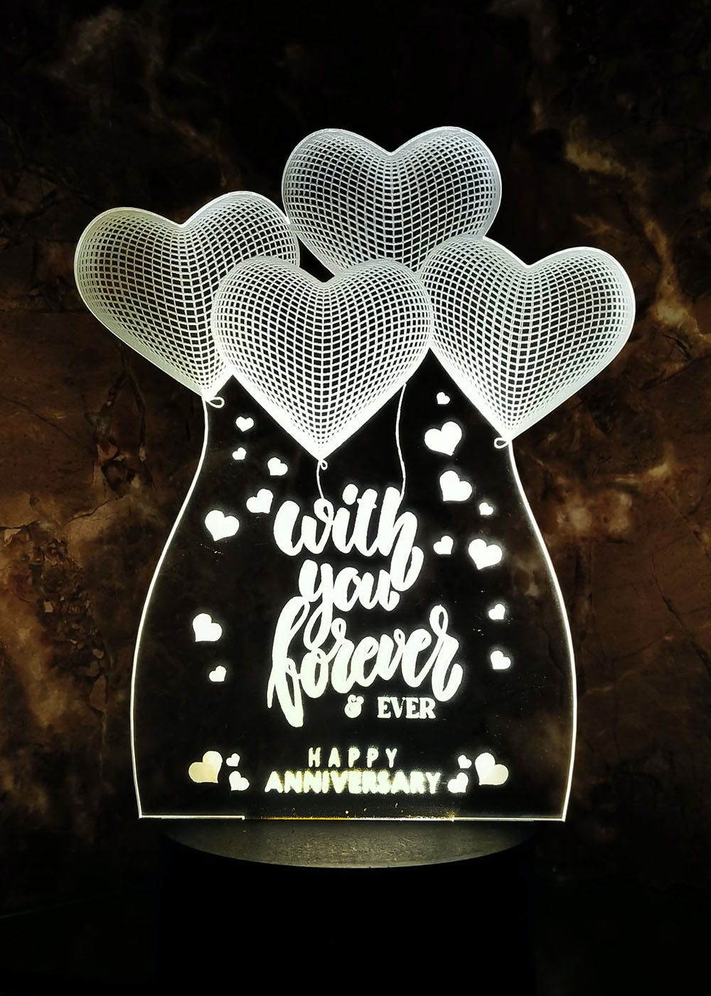 3D LED With You Forever Lamp