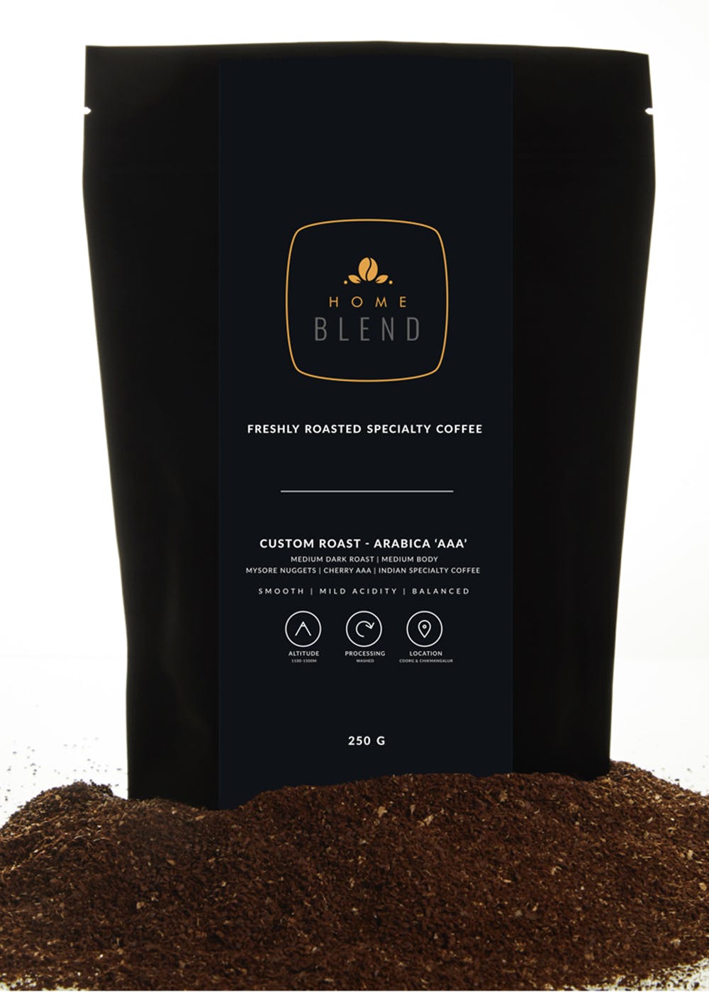 Custom Roast Arabica 'AAA' Whole Bean Coffee (250 g)