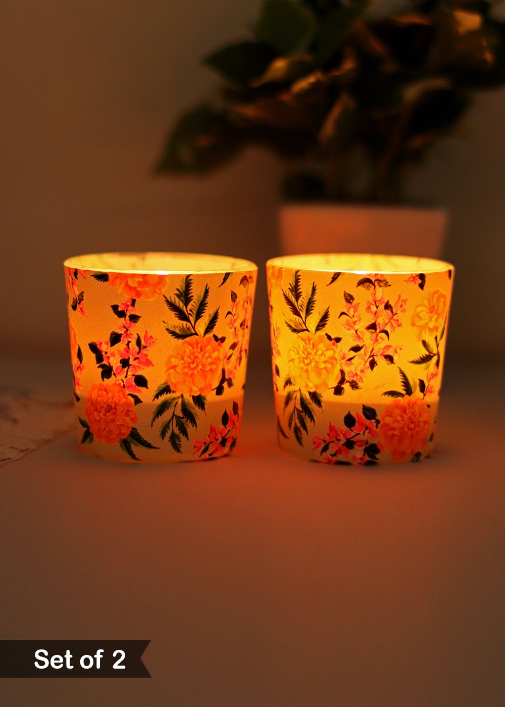 Get Marigold Candle Votives Set of 2 Burn Time 5 Hours at ₹ 552