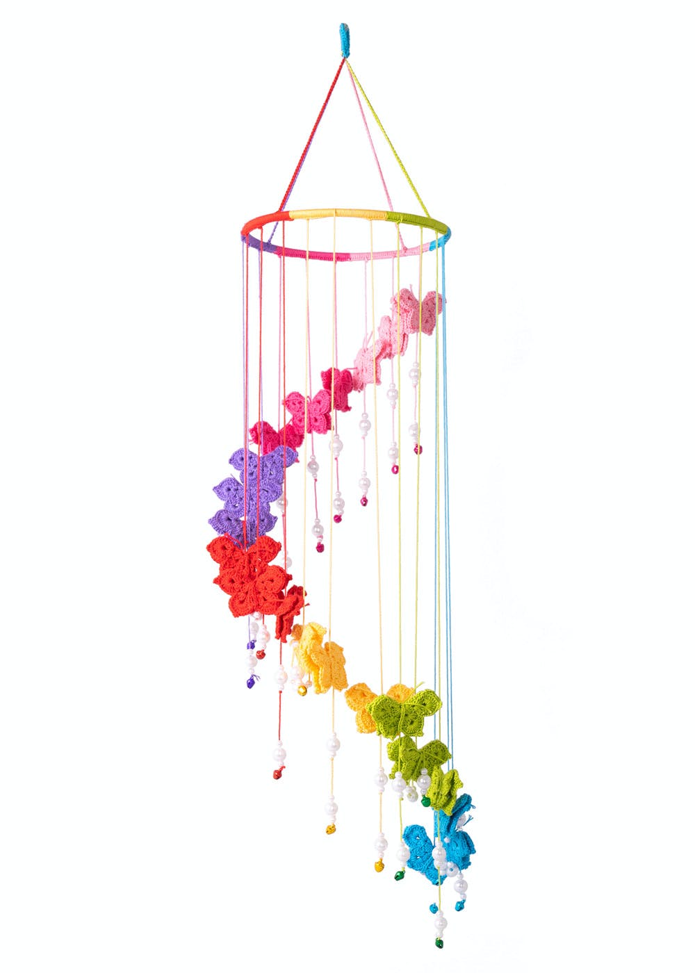 Get Rainbow Butterfly Crochet Wind Chimes for Home at ₹ 1549 LBB Shop