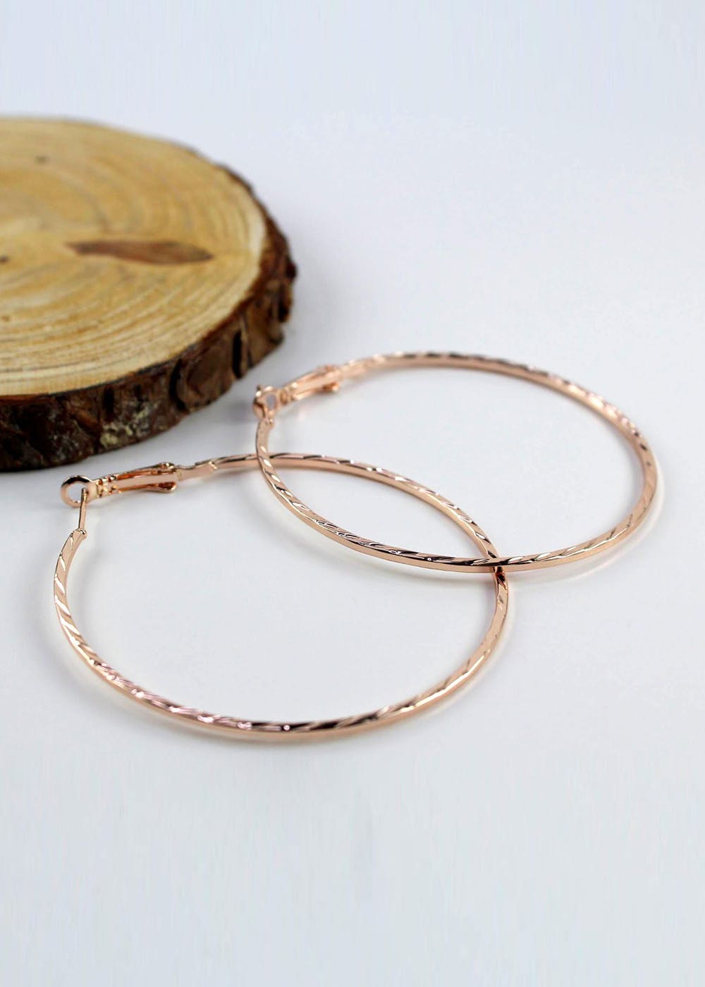 Rose Gold Hoop Earrings