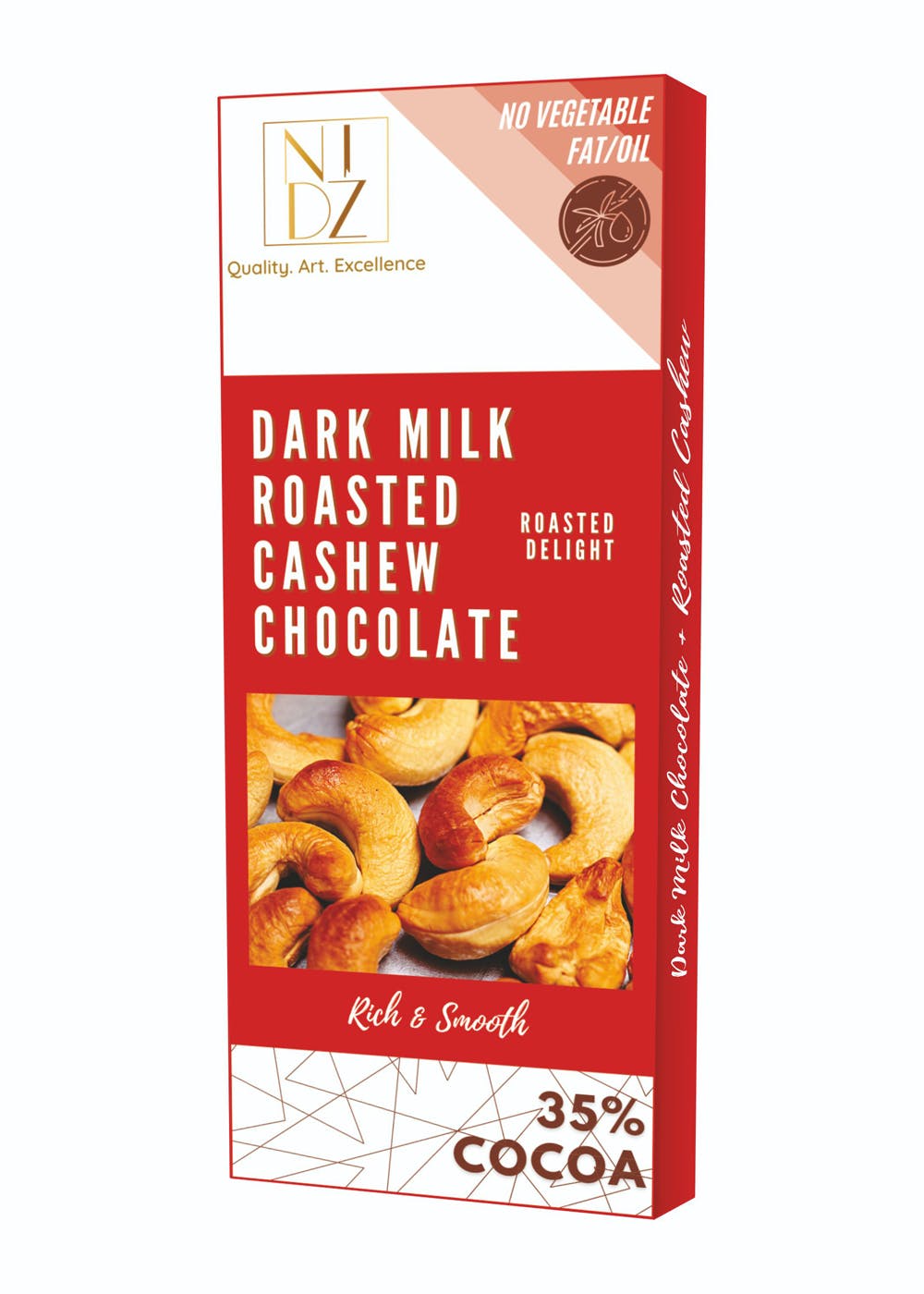Dark Milk Roasted Cashew Chocolate (Pack of 2) - (40g Each)
