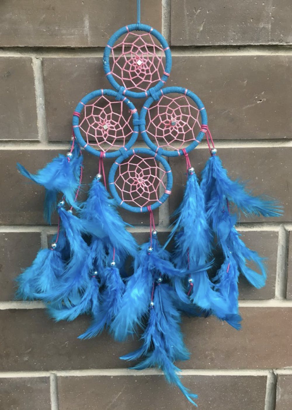 Get Turquoise And Baby Pink Metal Dreamcatcher at ₹ 520 | LBB Shop