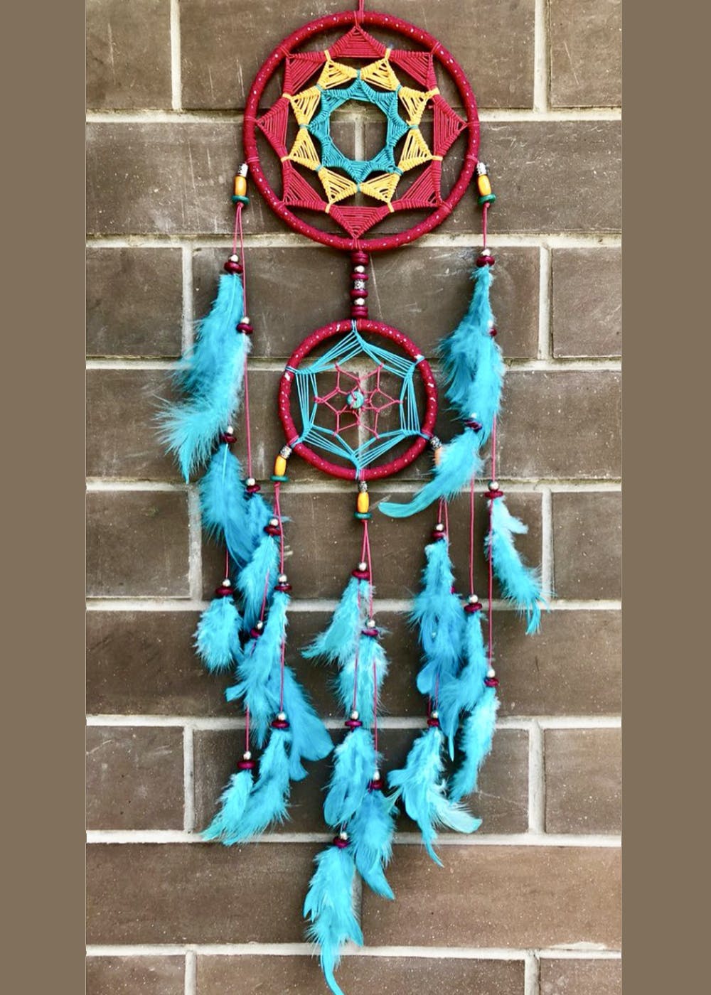 Get Red Blue And Yellow Metal Dreamcatcher at ₹ 960 | LBB Shop