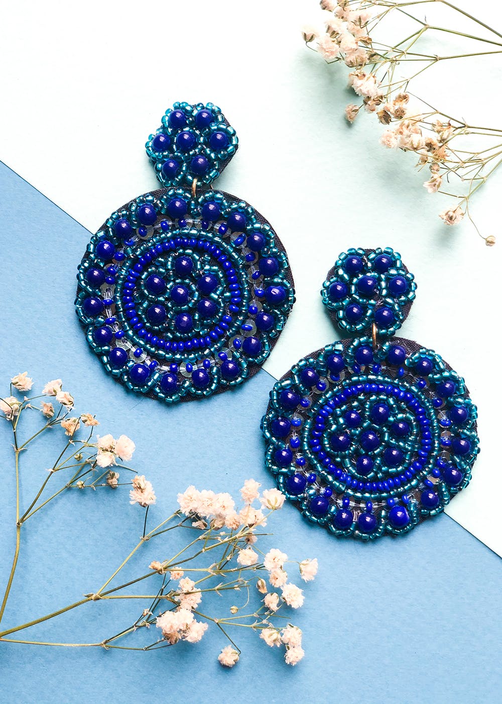 Fair Trade Guatemalan Blue Beaded Earrings – CADEAUX du MONDE