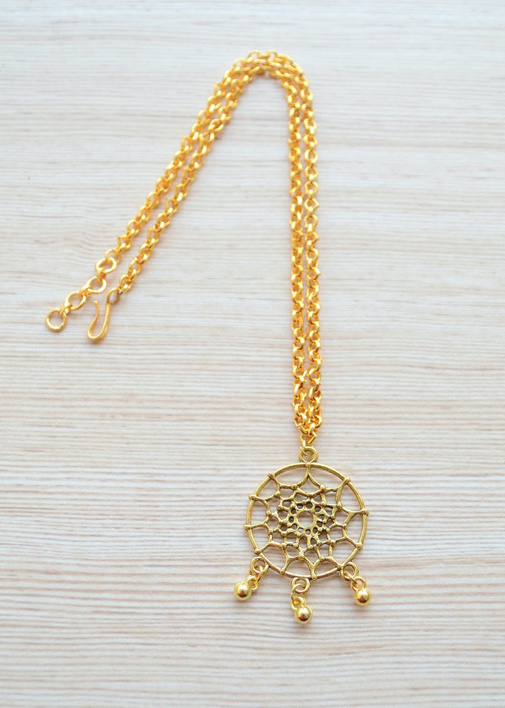 Gold plated 925 Silver Dreamcatcher Necklace – Finleyrose