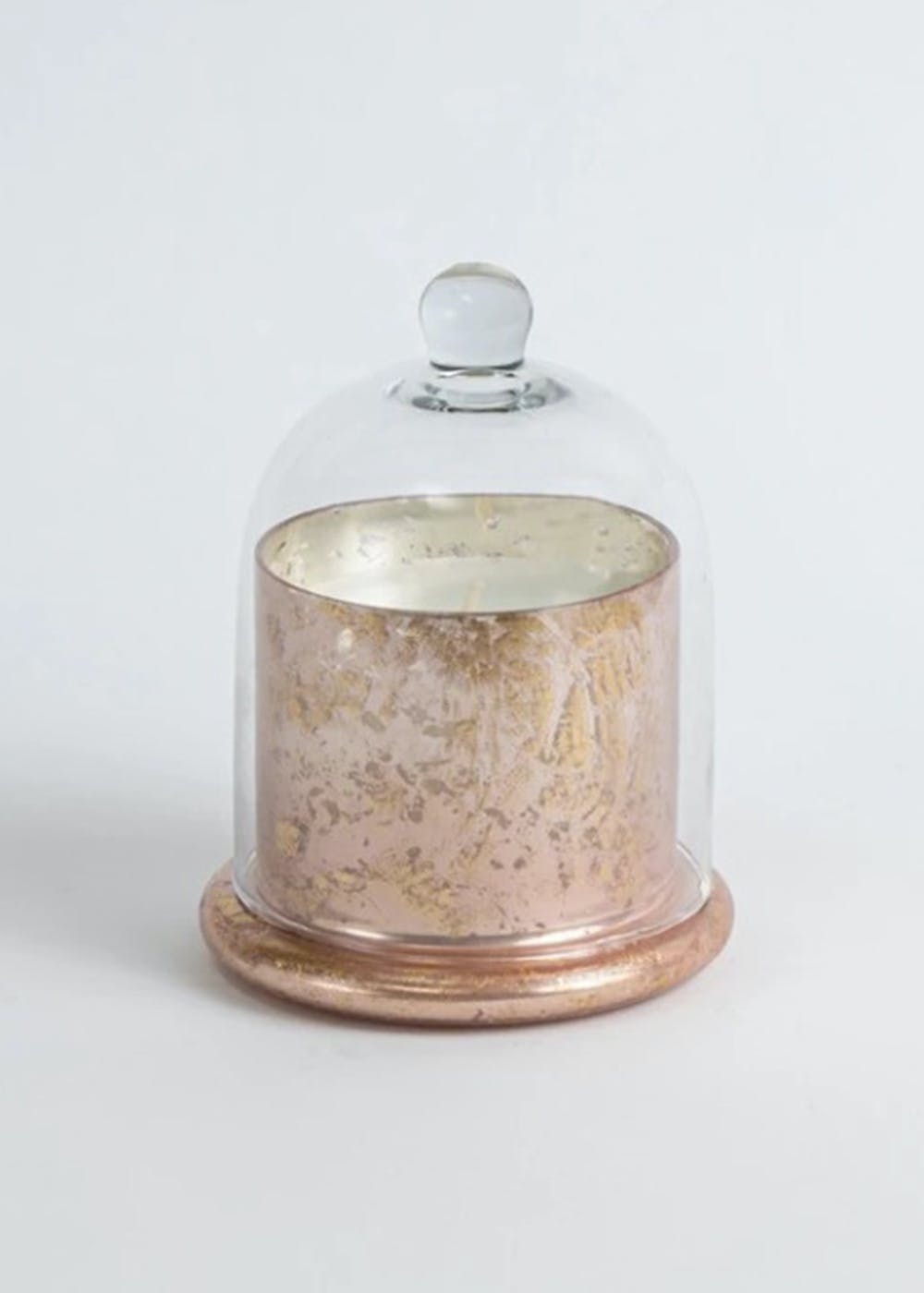  Foil  Bell Jar Scented Candle - Rose Gold