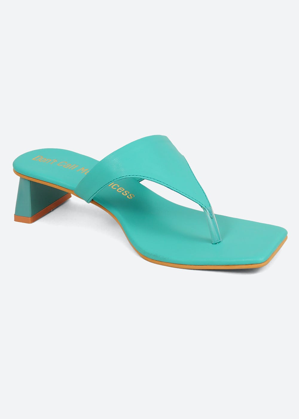 teal chunky heels